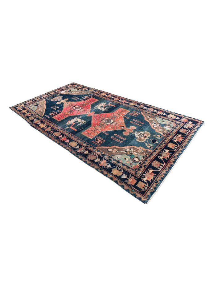 5' 1 x 10' Hand Knotted Ultra Vintage Persian Wool Runner Rug