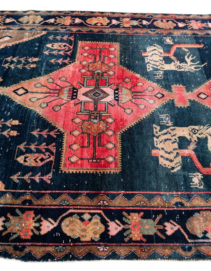 Detail image of 5' 1 x 10'  Hand Knotted Ultra Vintage Persian Wool Runner Rug