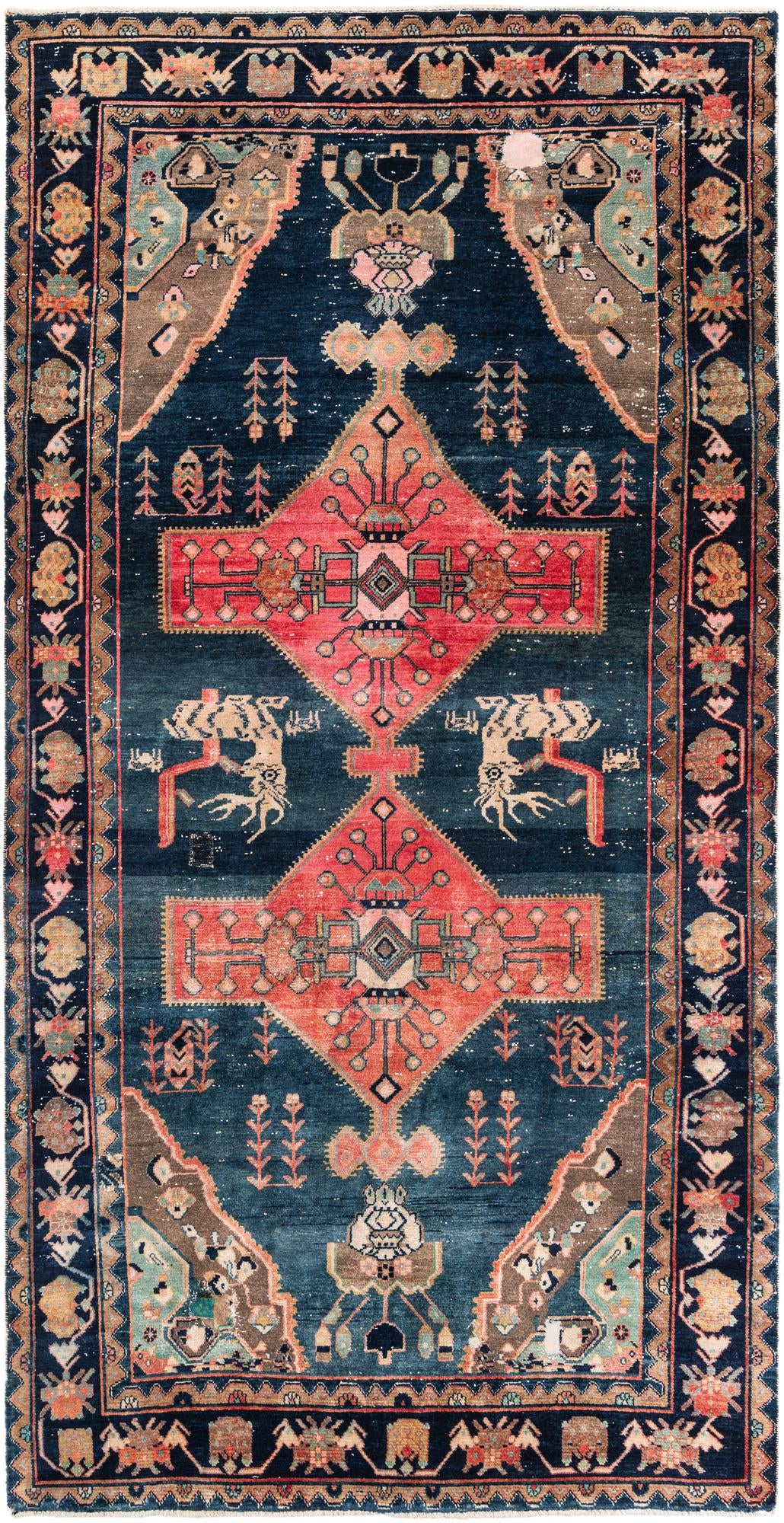 5' 1 x 10' Hand Knotted Ultra Vintage Persian Wool Runner Rug