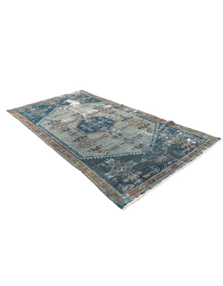 Detail image of 3' x 5' 9 Hand Knotted Ultra Vintage Persian Wool Runner Rug