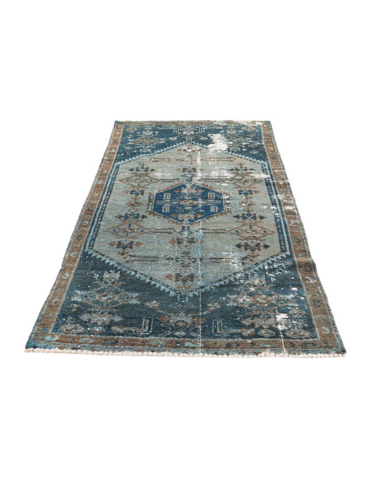 Detail image of 3' x 5' 9 Hand Knotted Ultra Vintage Persian Wool Runner Rug