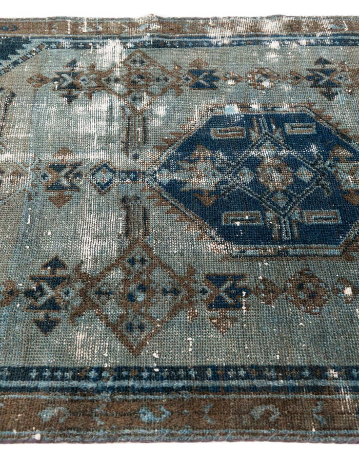 Detail image of 3' x 5' 9  Hand Knotted Ultra Vintage Persian Wool Runner Rug