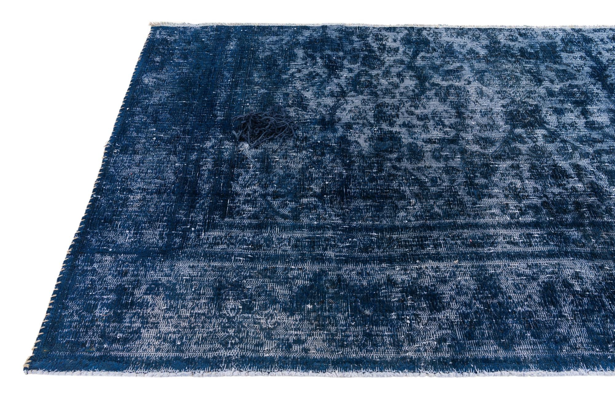 4' 3 x 8' 7 Hand Knotted Ultra Vintage Persian Wool Runner Rug