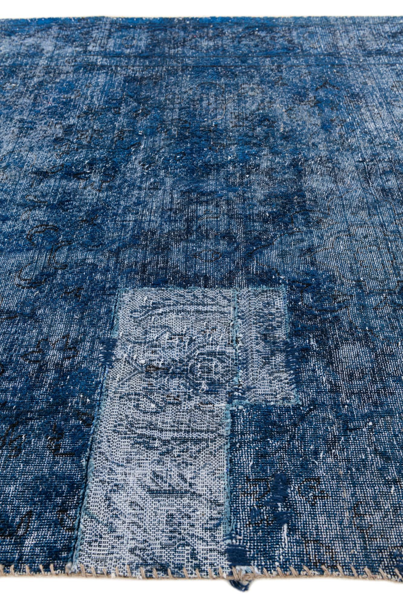4' 10 x 9' 8 Hand Knotted Ultra Vintage Persian Wool Runner Rug