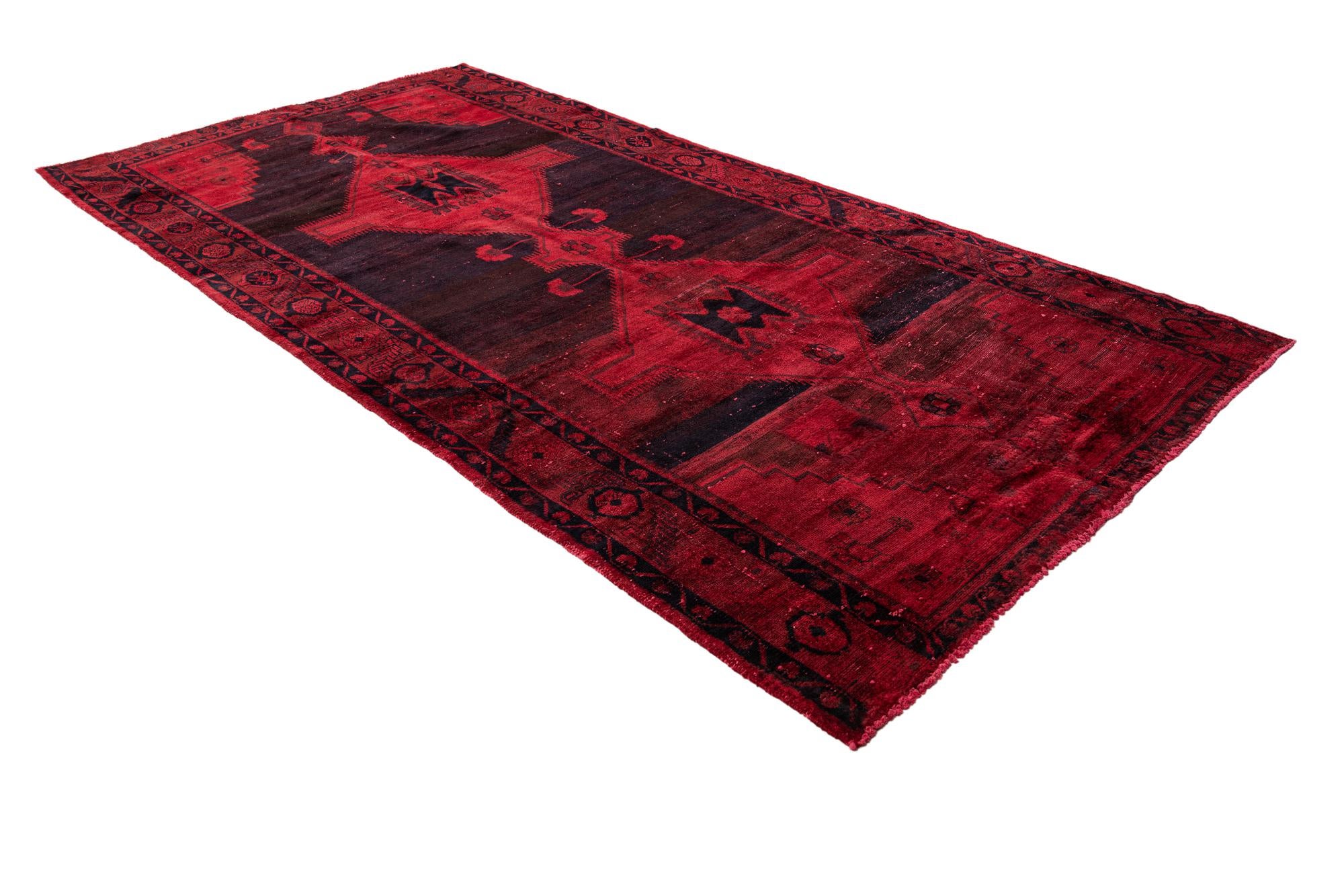 5' 5 x 10' 8 Hand Knotted Ultra Vintage Persian Wool Runner Rug