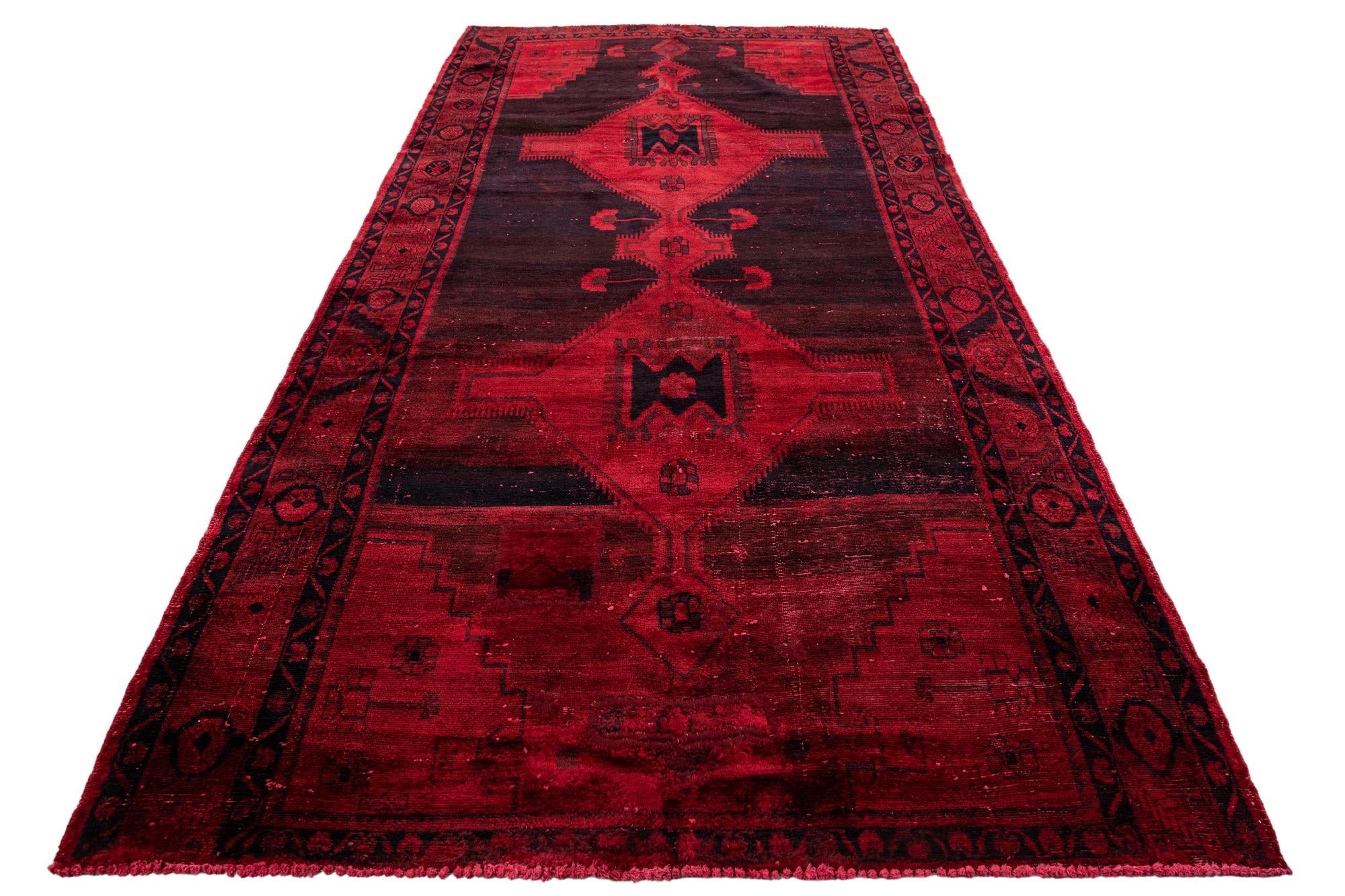 5' 5 x 10' 8 Hand Knotted Ultra Vintage Persian Wool Runner Rug