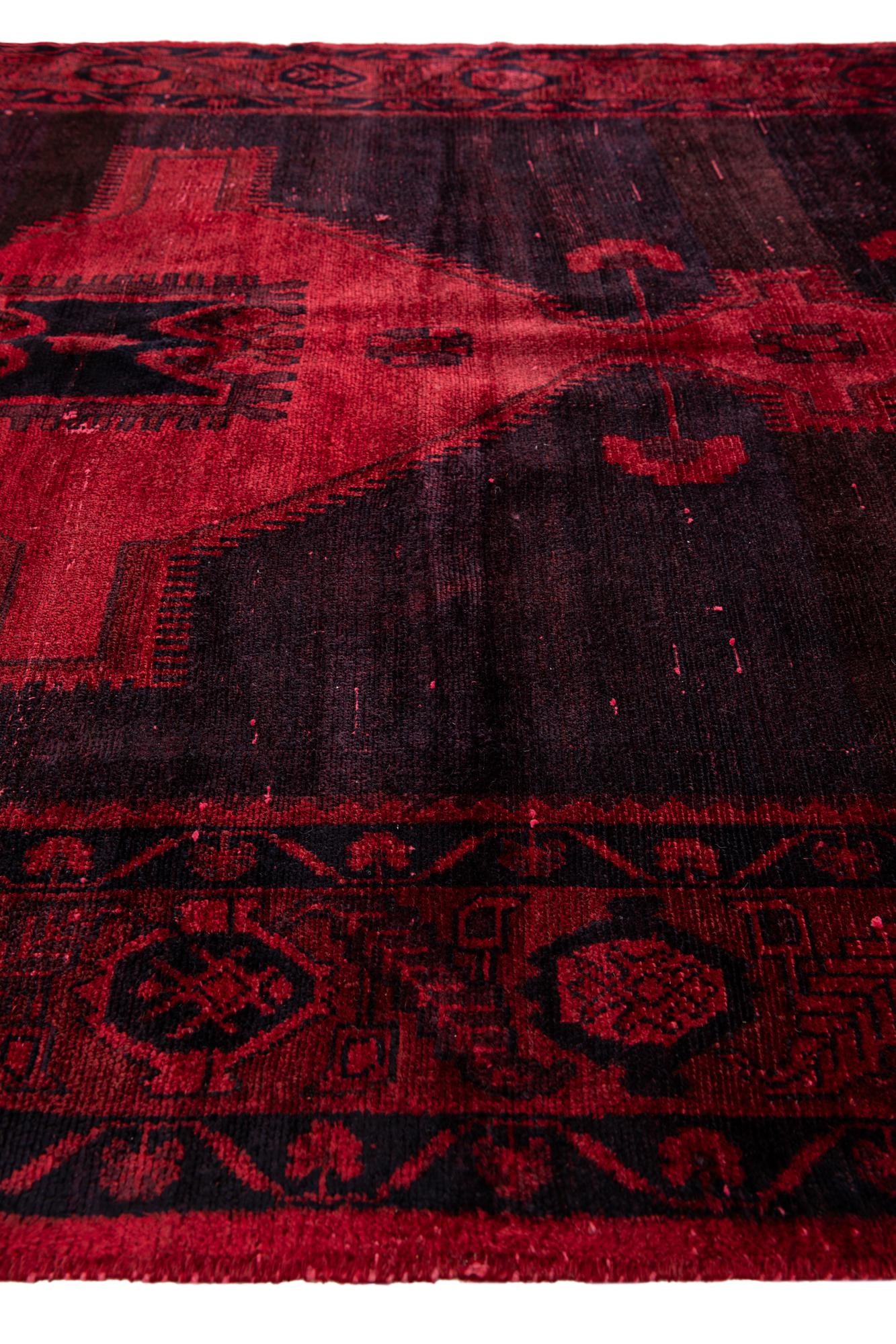 5' 5 x 10' 8 Hand Knotted Ultra Vintage Persian Wool Runner Rug