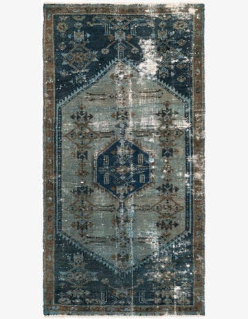 3' x 5' 9 Hand Knotted Ultra Vintage Persian Wool Runner Rug