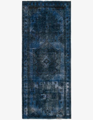 4' 3 x 10' 2 Hand Knotted Ultra Vintage Persian Wool Runner Rug