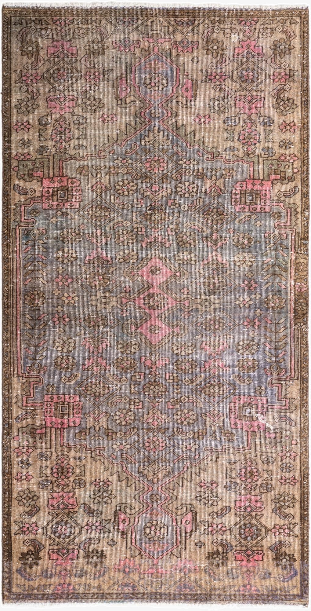 3' 1 x 6' 1  Hand Knotted Ultra Vintage Persian Wool Runner Rug