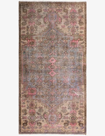 3' 1 x 6' 1 Hand Knotted Ultra Vintage Persian Wool Runner Rug