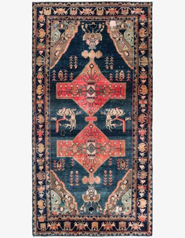 5' 1 x 10' Hand Knotted Ultra Vintage Persian Wool Runner Rug