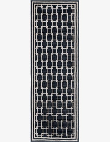 Jill Zarin Navy Blue Metropolitan Uptown Runner Rug