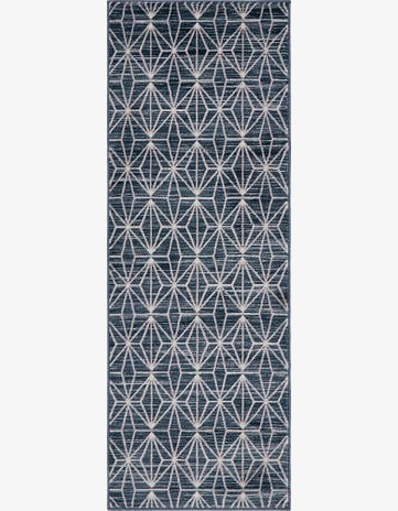 Jill Zarin Navy Blue Uptown Fifth Avenue Runner Rug
