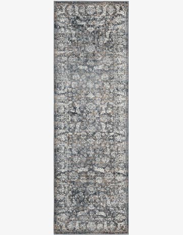 Jill Zarin Navy Blue Uptown Central Park Runner Rug