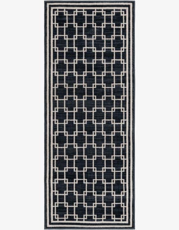 Jill Zarin Navy Blue Metropolitan Uptown Runner Rug