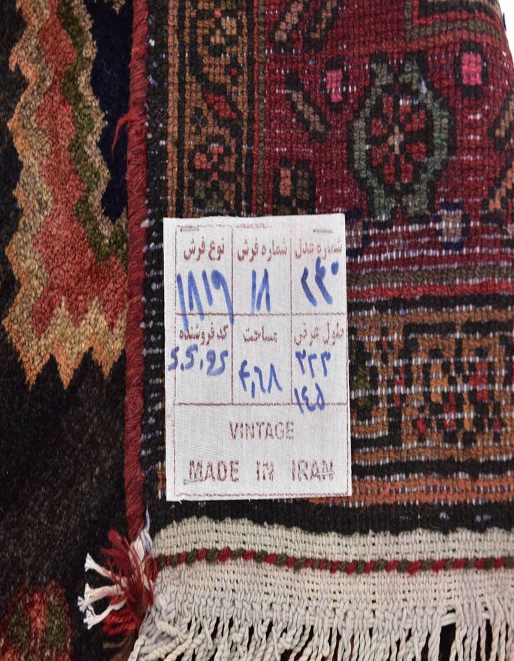 Detail image of 4' 10 x 10' 9 Hand Knotted Zanjan Persian Wool Runner Rug