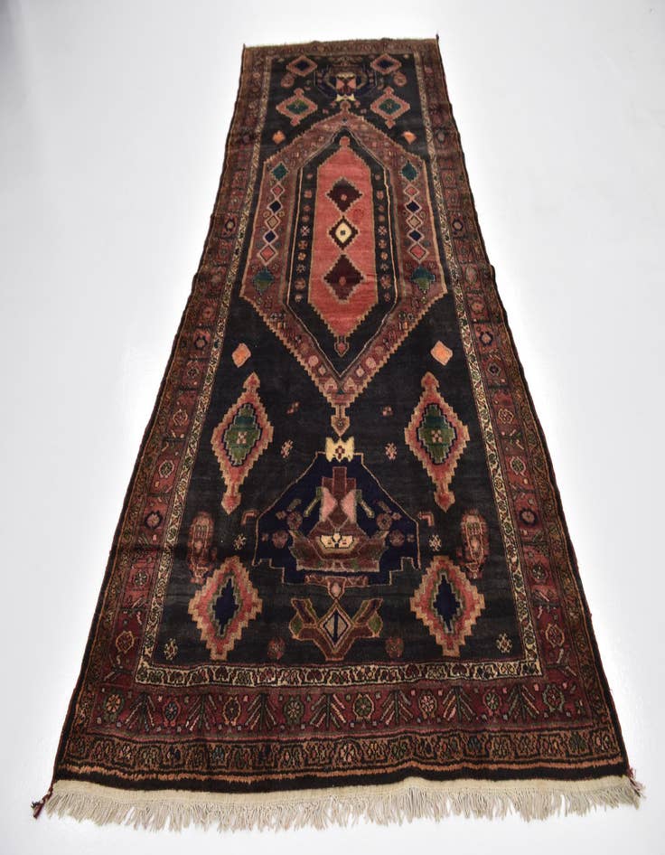 Detail image of 4' 10 x 10' 9 Hand Knotted Zanjan Persian Wool Runner Rug