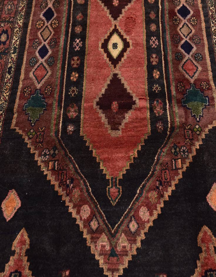 Detail image of 4' 10 x 10' 9 Hand Knotted Zanjan Persian Wool Runner Rug