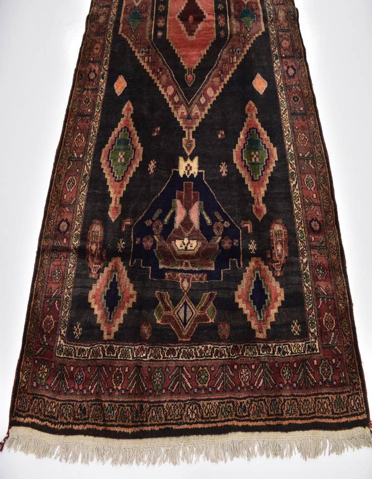 Detail image of 4' 10 x 10' 9 Hand Knotted Zanjan Persian Wool Runner Rug