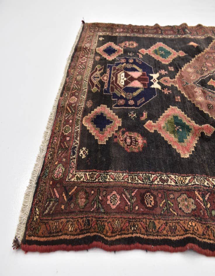 Detail image of 4' 10 x 10' 9 Hand Knotted Zanjan Persian Wool Runner Rug