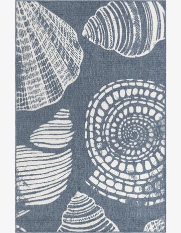 1' 3 x 1' 3 Easy-Clean Coastal Indoor / Outdoor Sample Rug