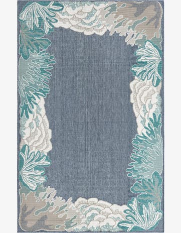 1' 3 x 1' 3 Easy-Clean Coastal Indoor / Outdoor Sample Rug