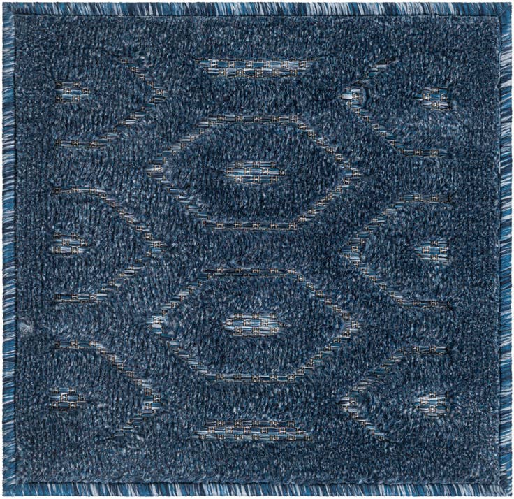Detail image of 1' 4 x 1' 4 Easy-Clean Trellis Textured Indoor / Outdoor Sample Rug