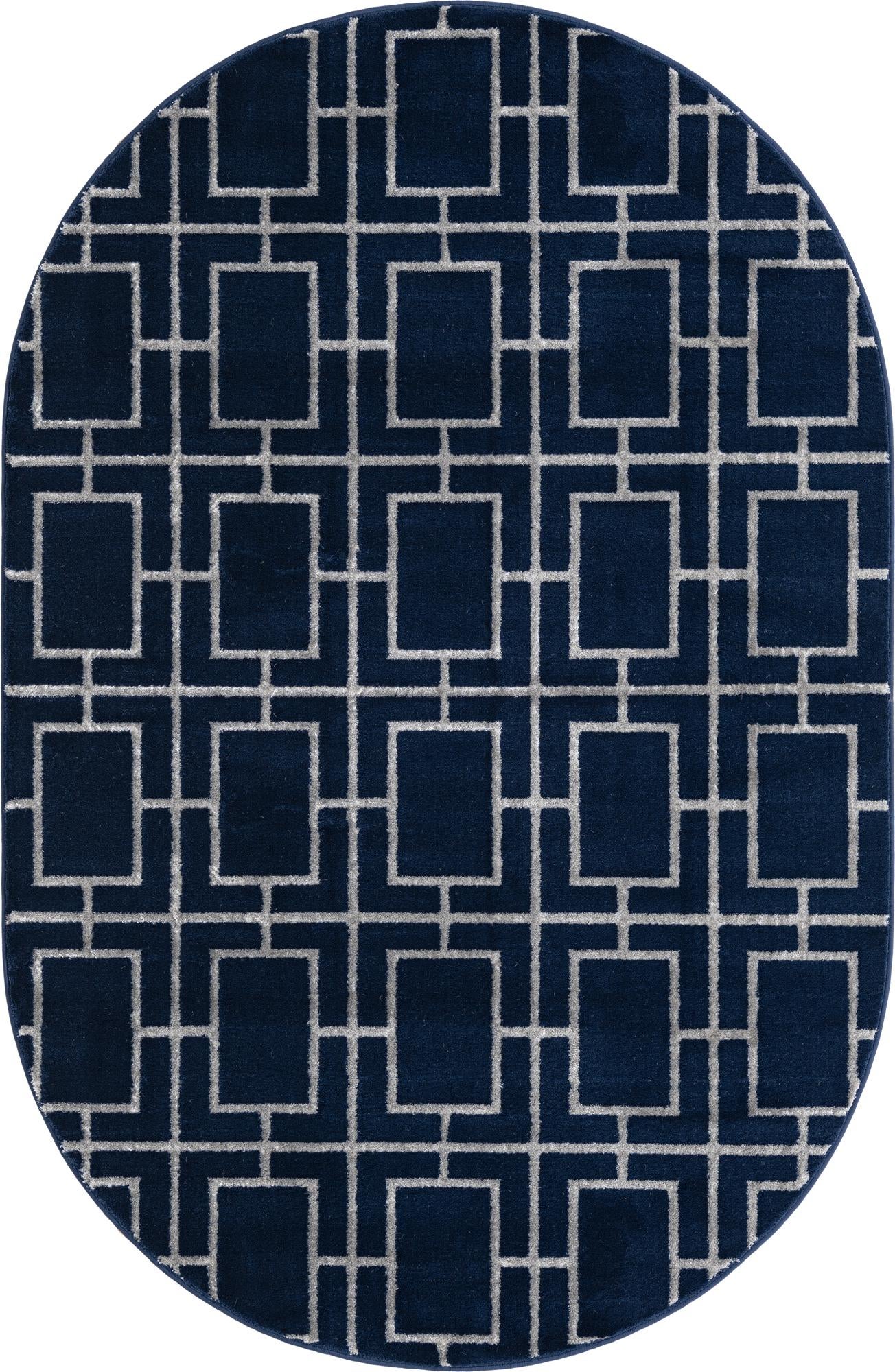 Rug Navy Blue Silver Swatch link