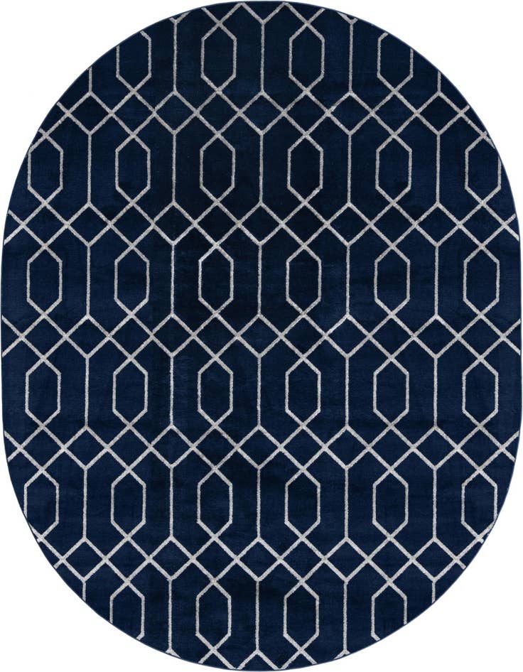Detail image of 7' 10 x 10' Marilyn Monroe™ Glam Trellis Oval Rug