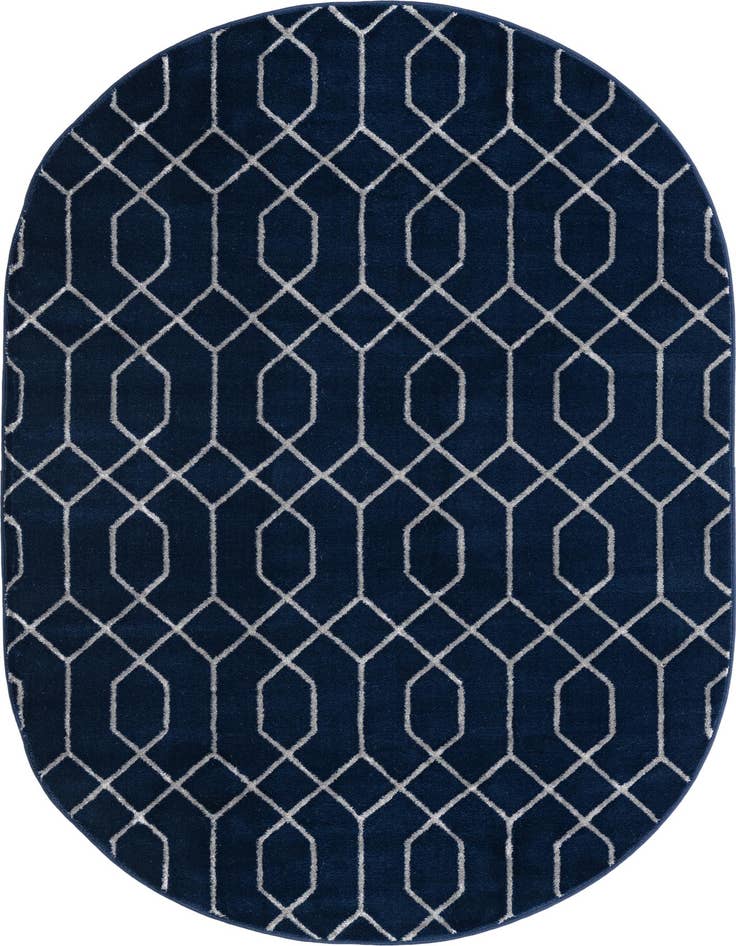 Detail image of 5' 3 x 8' Marilyn Monroe™ Glam Trellis Oval Rug