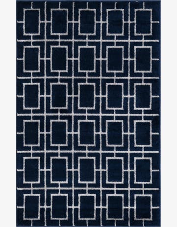 Navy Blue Silver Marilyn Monroe™ Glam Deco Rug