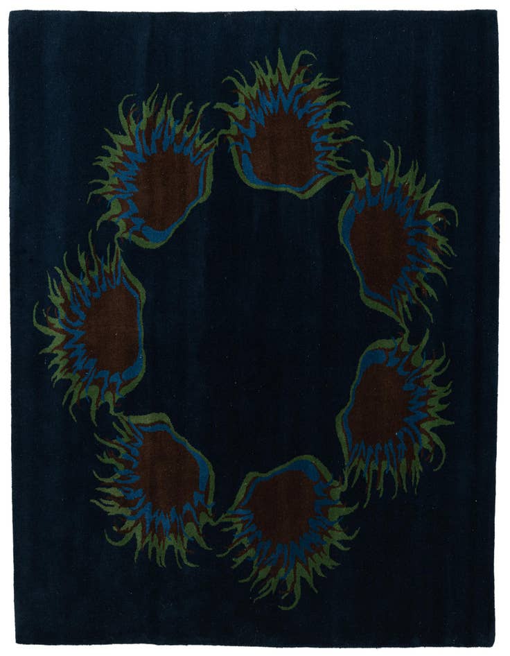 Detail image of 7' 7 x 7' 7 Agra Wool Square Rug