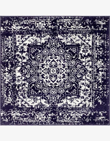 Navy Blue Arlington Square Rug