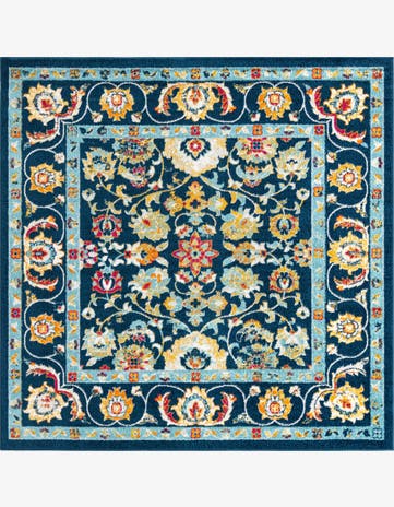 Navy Blue Aurelia Square Rug
