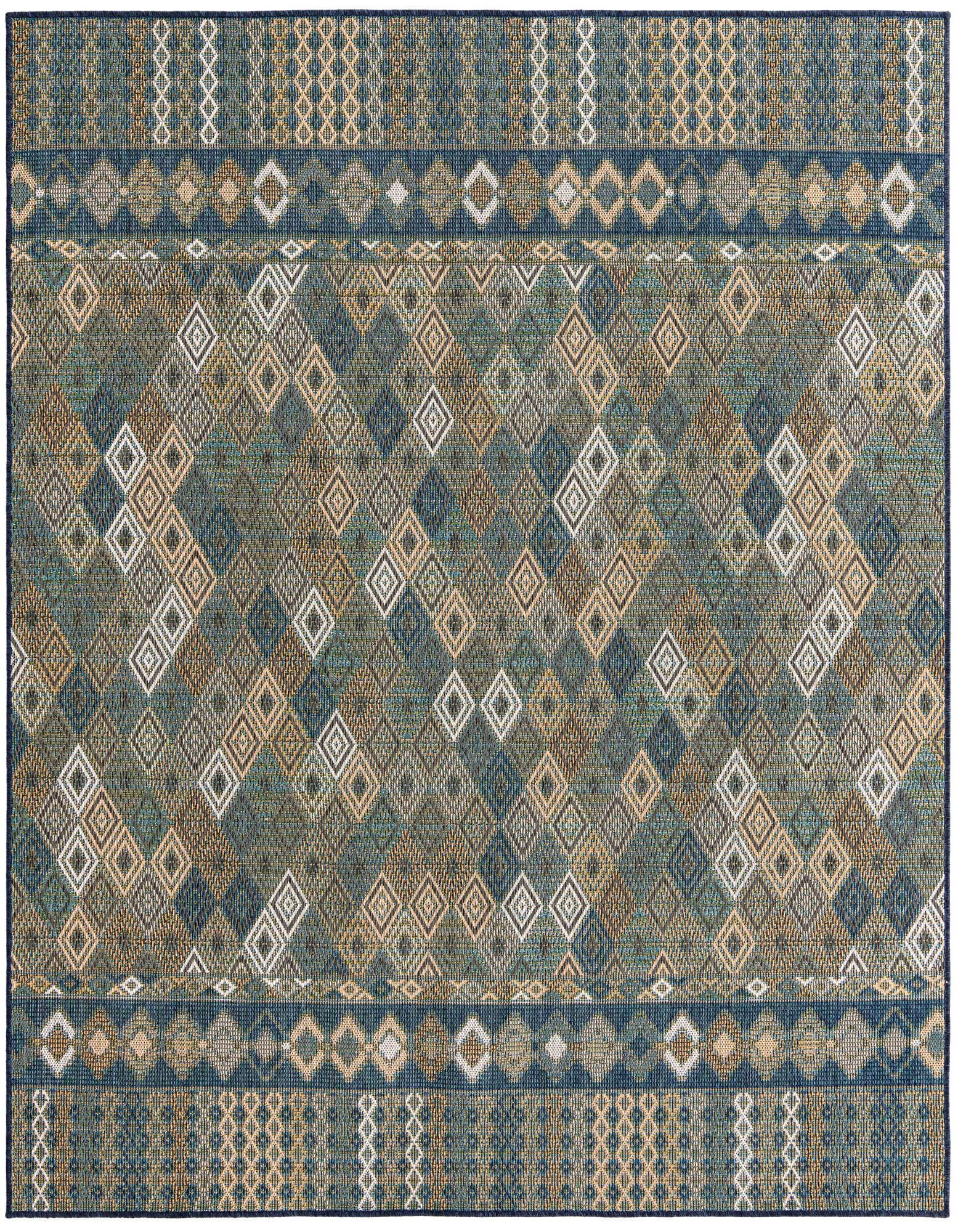 7' 10 x 7' 10 Easy-Clean Baja Indoor / Outdoor Square Rug