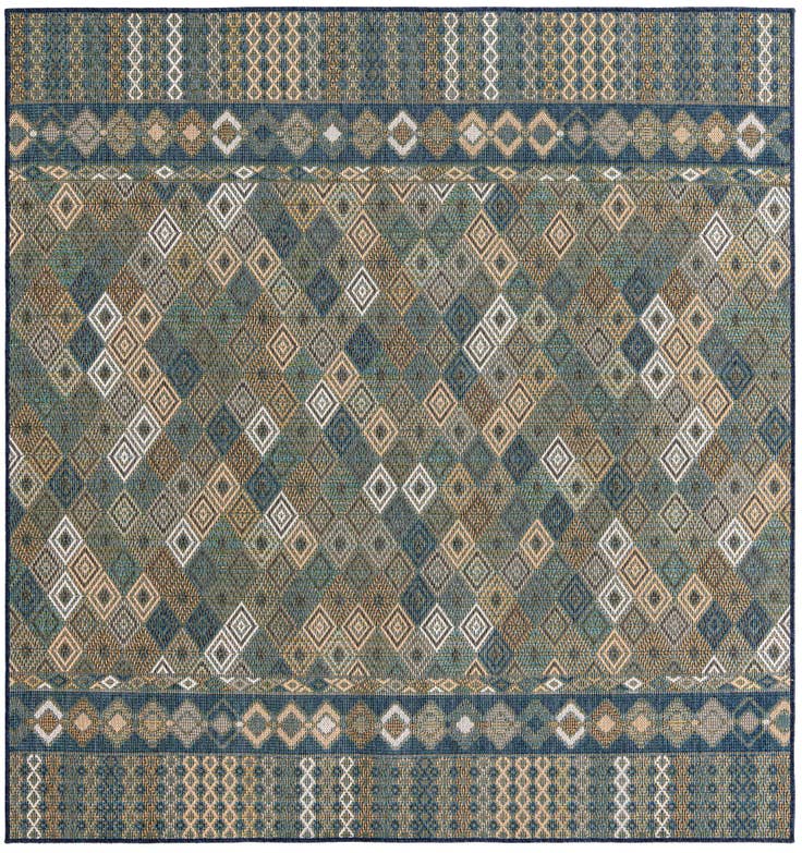 Detail image of 7' 10 x 7' 10 Easy-Clean Baja Indoor / Outdoor Square Rug