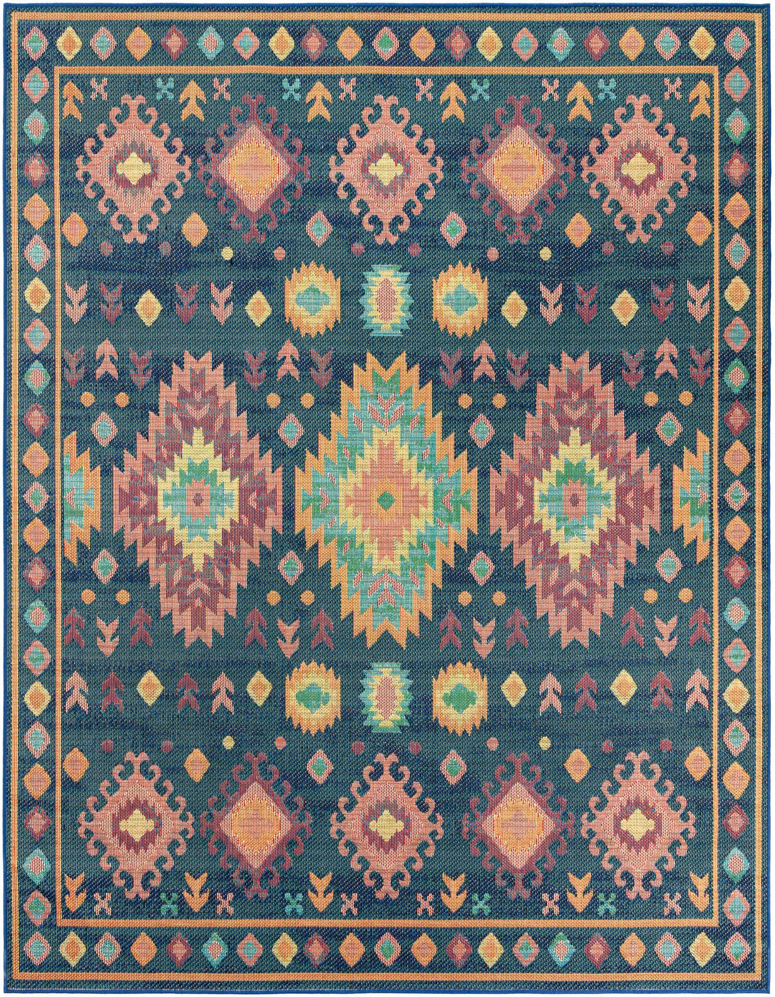 10' x 10' Easy-Clean Baja Indoor / Outdoor Square Rug