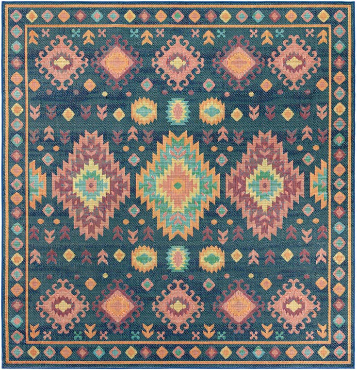Detail image of 10' x 10' Easy-Clean Baja Indoor / Outdoor Square Rug