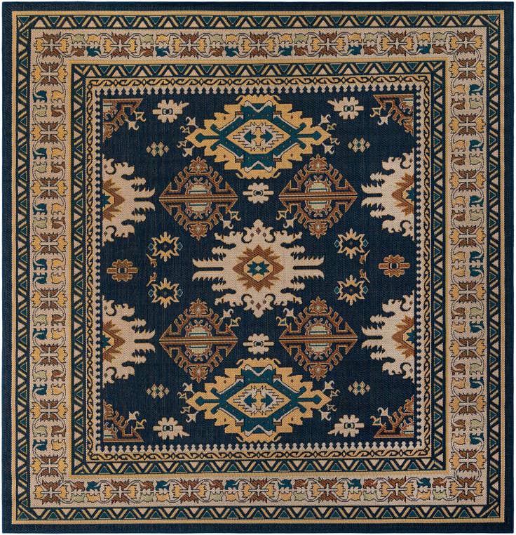Detail image of 10' x 10' Easy-Clean Baja Indoor / Outdoor Square Rug