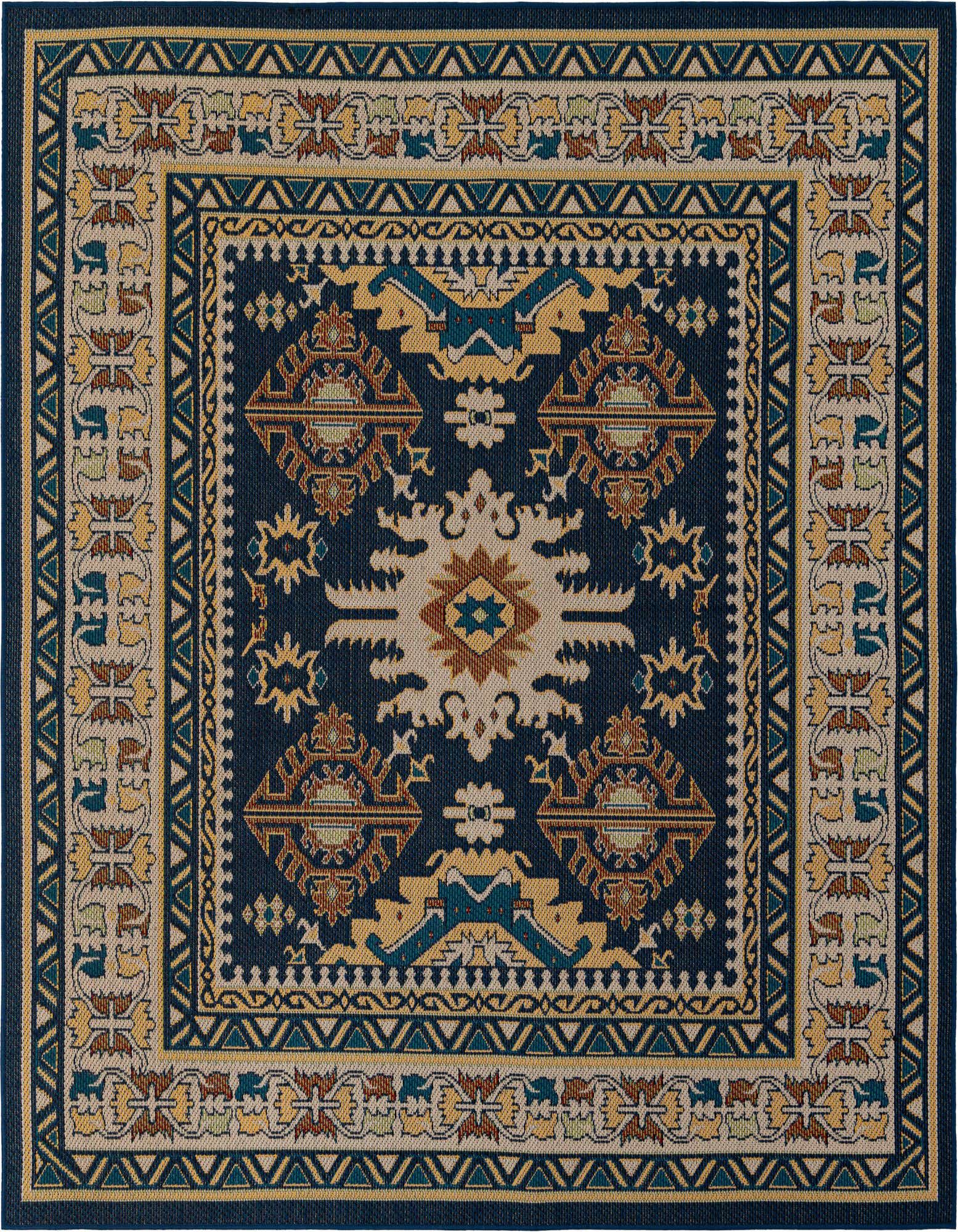 7' 10 x 7' 10 Easy-Clean Baja Indoor / Outdoor Square Rug
