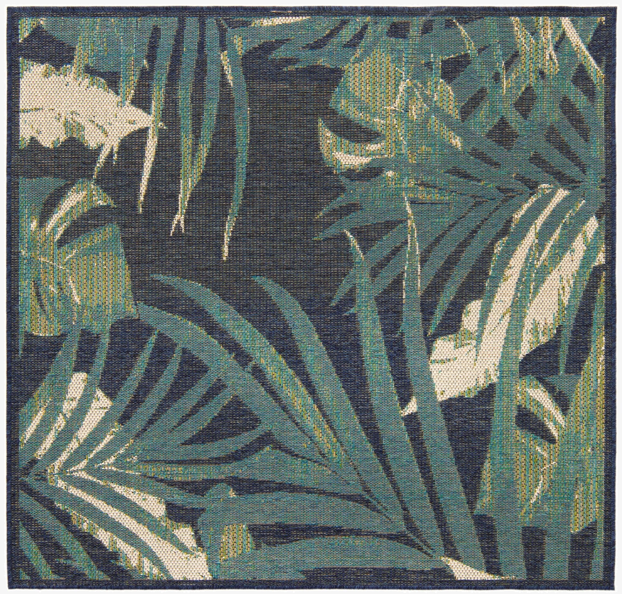 5' 3 x 5' 3  Washable Baja Indoor / Outdoor Square Rug