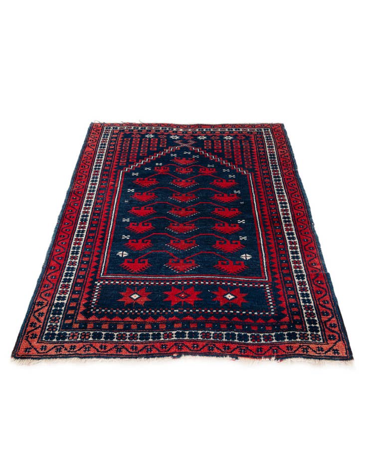 Detail image of 2' 8 x 3' 3  Hand Knotted Balouch Persian Wool Square Rug