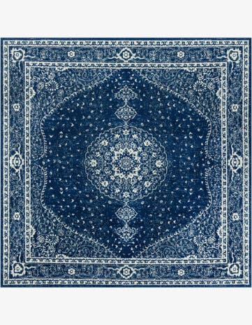 Navy Blue Bexley Square Rug