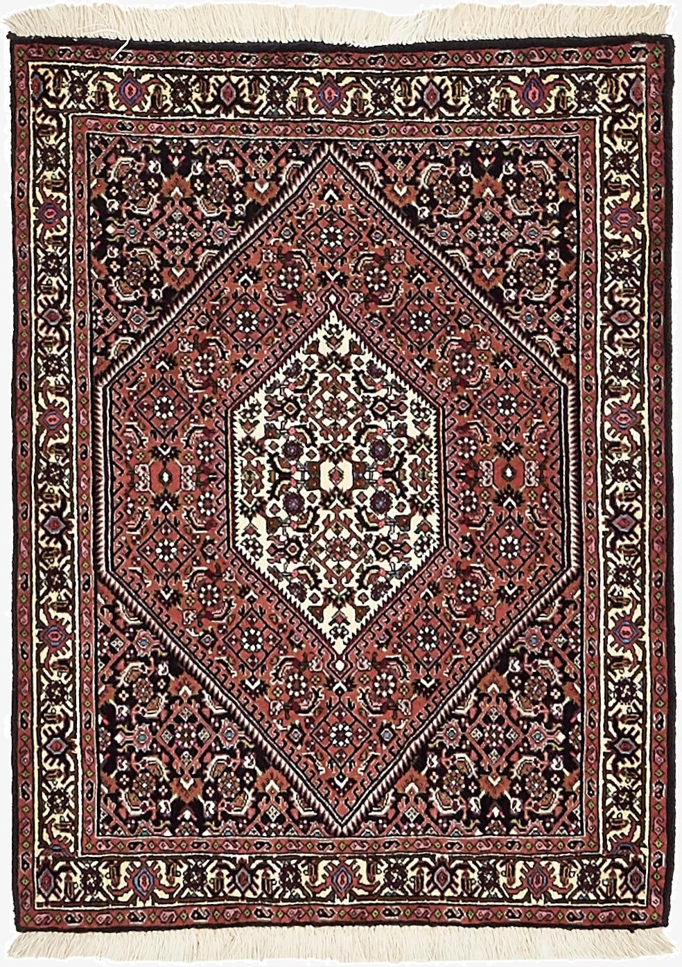 2' 7 x 3' 5  Hand Knotted Bidjar Persian Wool Square Rug