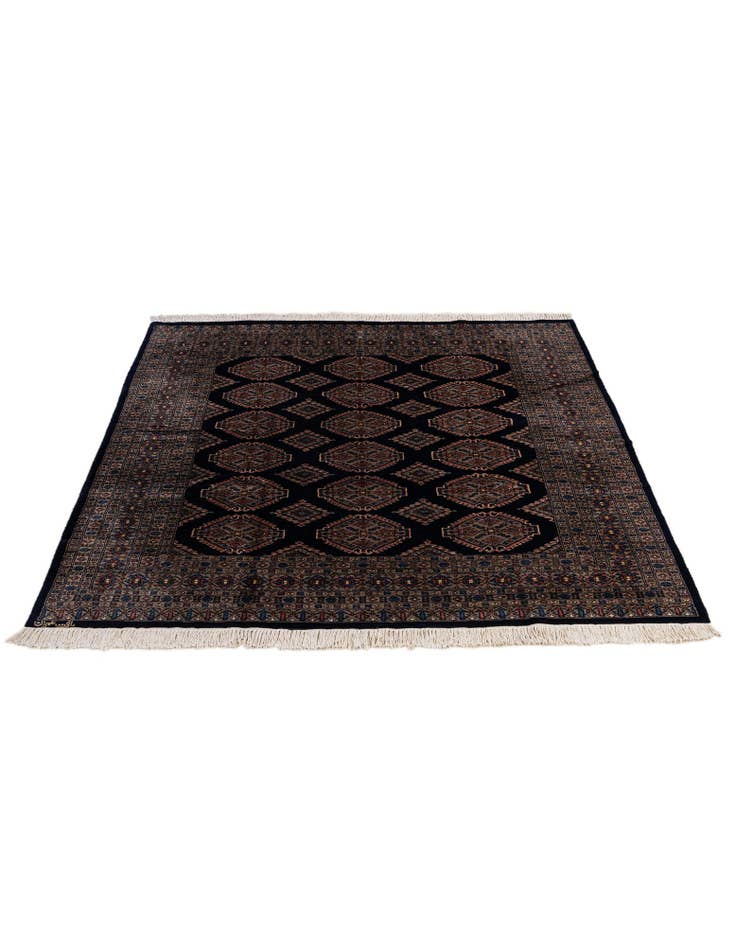 Detail image of 6' 4 x 6' 8  Hand Knotted Bokhara Oriental Wool Square Rug