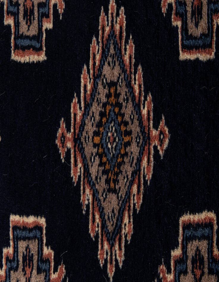 Detail image of 6' 4 x 6' 8  Hand Knotted Bokhara Oriental Wool Square Rug