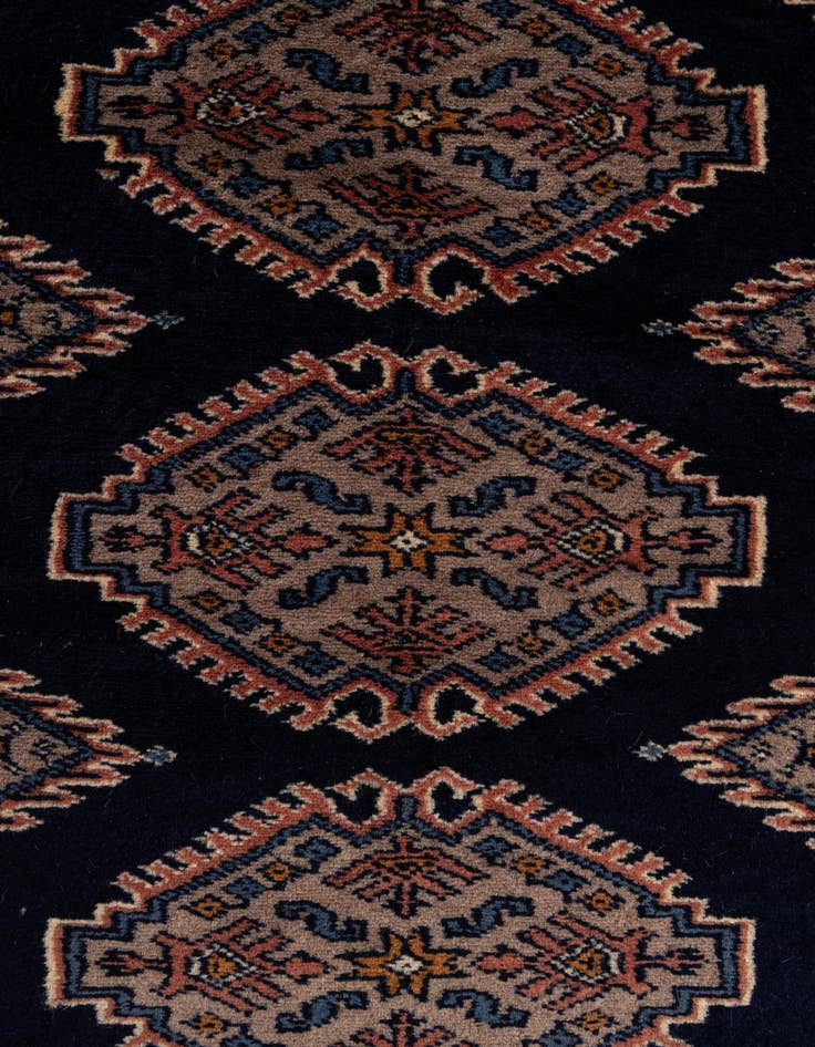 Detail image of 6' 4 x 6' 8  Hand Knotted Bokhara Oriental Wool Square Rug