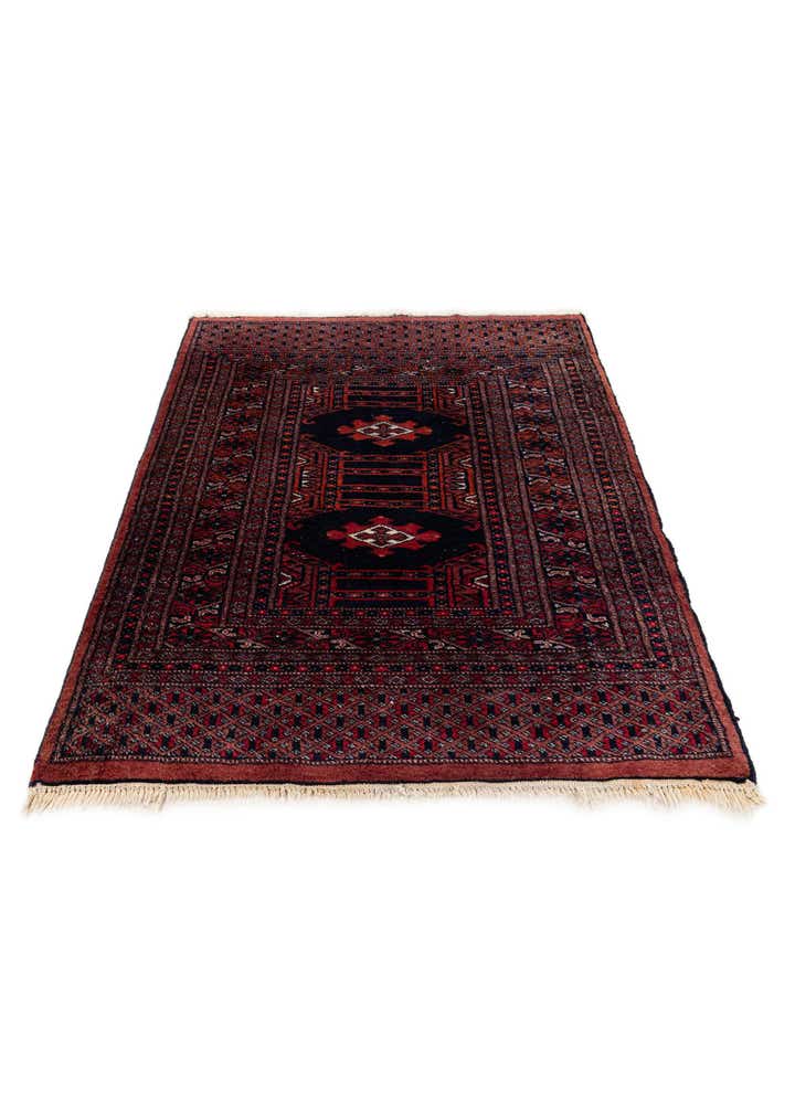 2' 9 x 3' 5 Hand Knotted Bokhara Oriental Wool Square Rug