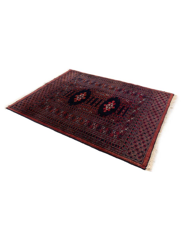 Detail image of 2' 9 x 3' 5 Hand Knotted Bokhara Oriental Wool Square Rug